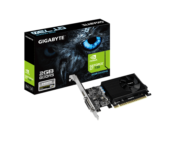 כרטיס מסך GIGABYTE GT730 2GB DDR5 LOW PROFILE